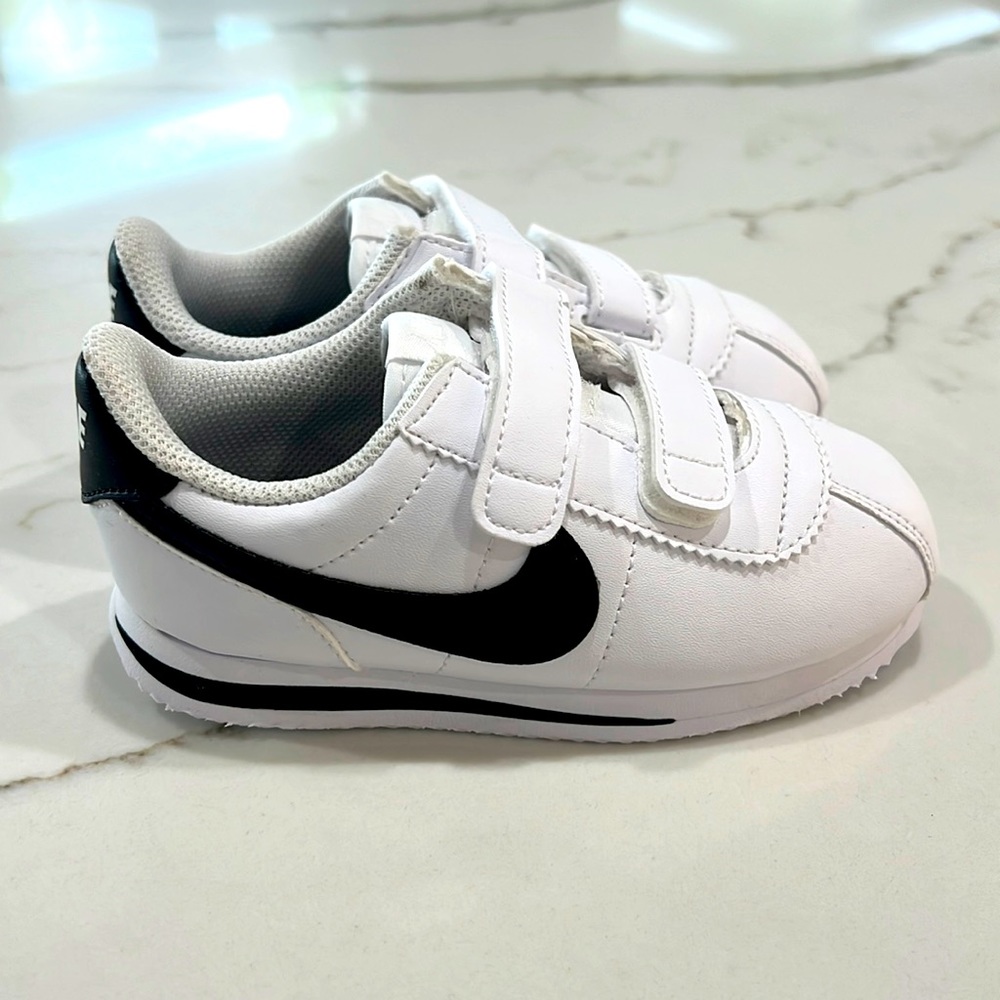 Nike Cortez Toddler Black & White Sneakers
